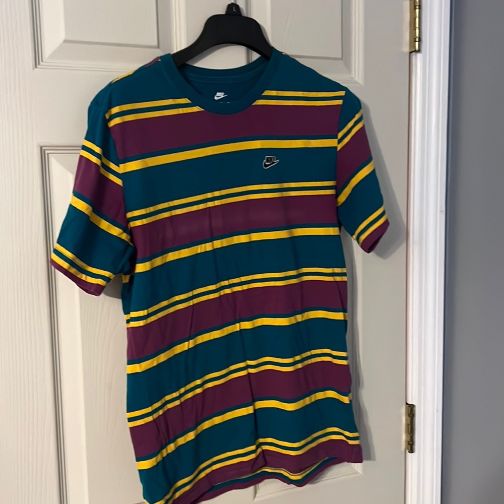 Nike Purple Stripped Shirt (Medium)